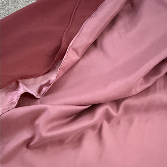 NWT Lulus Stunning Grace Dusty Rose Back Cut Out Front Slit Maxi Dress Large - Picture 9 of 16